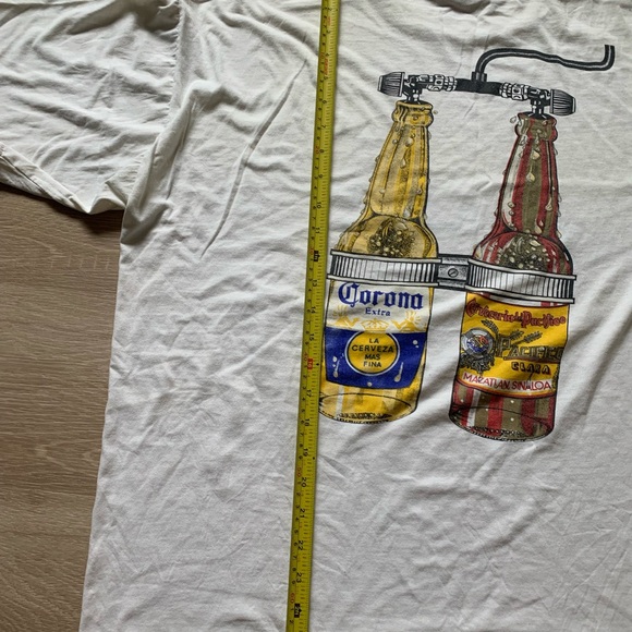 Y2K Corona Mexico T Shirt Mens OS Boxy Fit Like Large - Picture 8 of 10